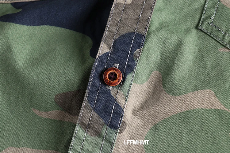[24hour Fast Shipping] Men Camouflage Cargo Shirts High Quality Durable Outdoor Hiking Sport Daily American Style Casual Camicia