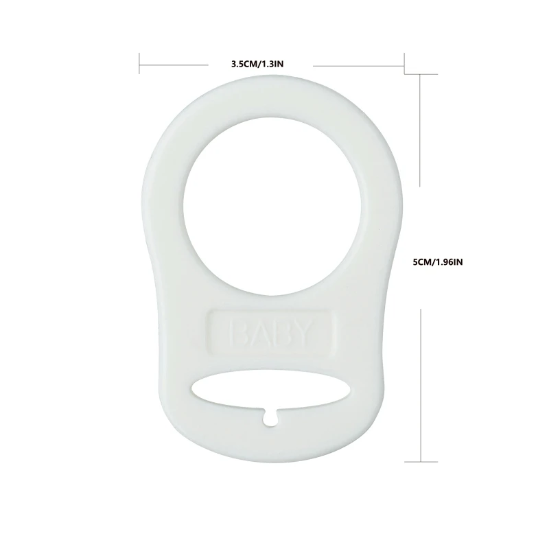 5pcs Food Grade BPA Free Silicone Adapter Rings Holder for Button Style Dummy Nipple Baby Pacifier Soother Teething Ribbon Clip