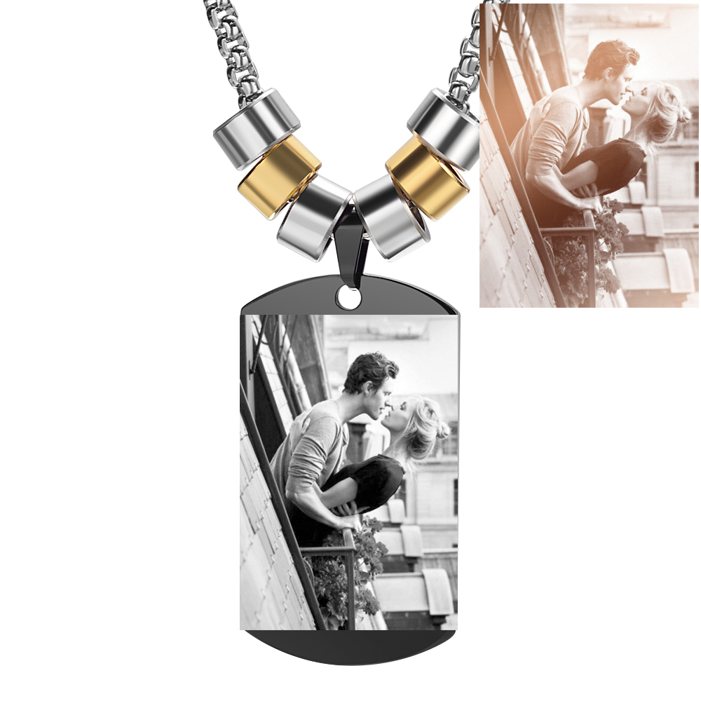 Custom Photo Necklace for Women Heart Stainless Steel Pendant Personalized Engraved Picture Photos Name Lovers Christmas Gifts