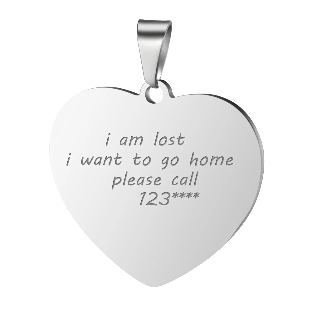 Custom Photo Necklace for Women Heart Stainless Steel Pendant Personalized Engraved Picture Photos Name Lovers Christmas Gifts