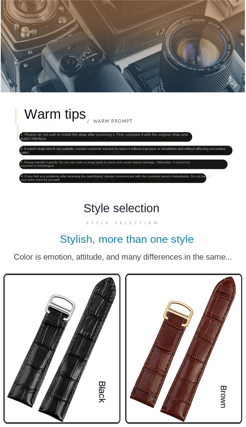 Genuine Leather Strap Replacement For Cartier Tank Solo Men Women Watch Chain Blue red pink Watchband Bracelet Belt 16 18 20mm