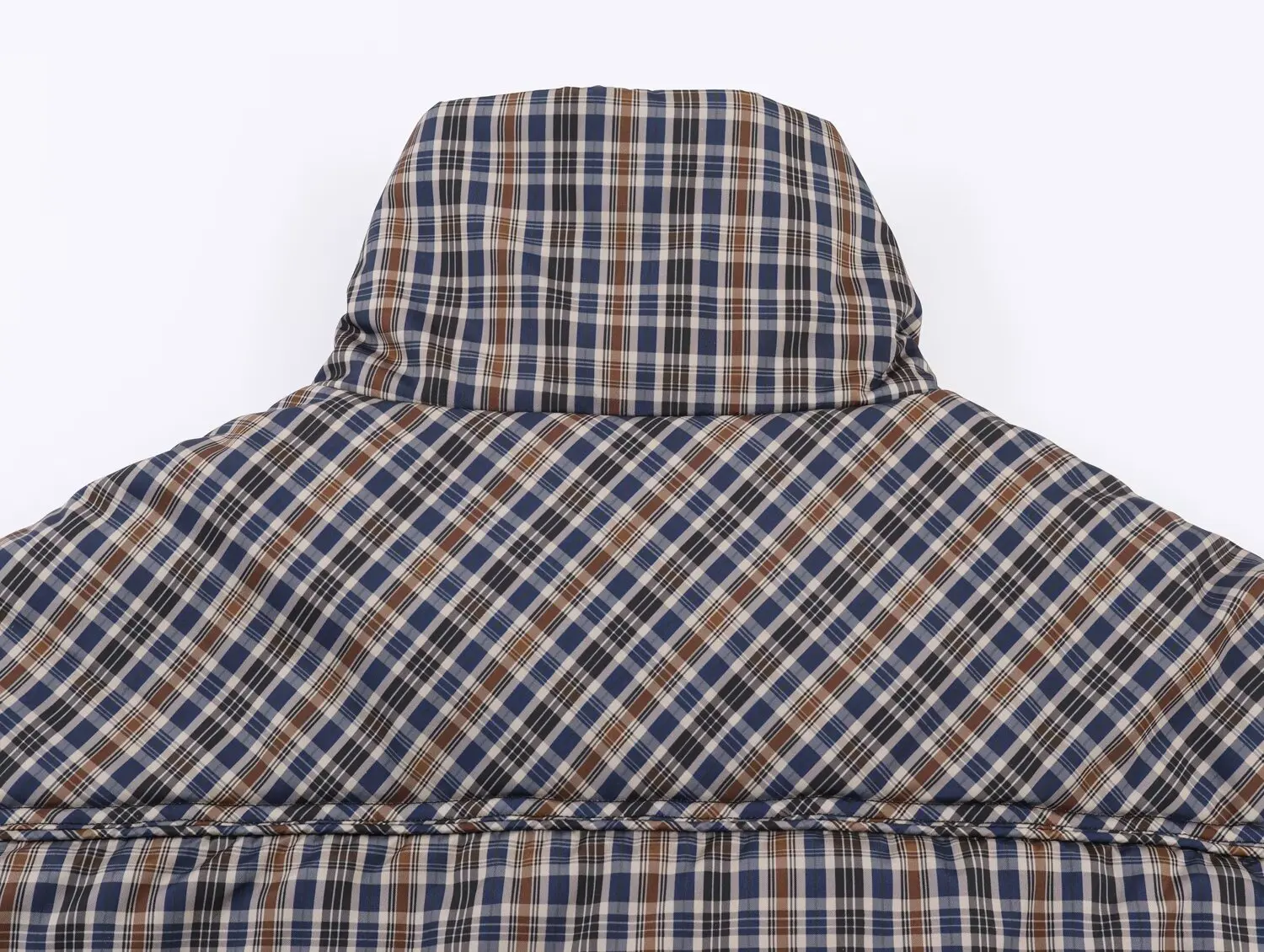 KONDALA Trendy Vintage Plaid Padding Jacket Women Stand-up Collar Zipper Jacket 2026 Fall Winter Chic High Street Casual Jacket