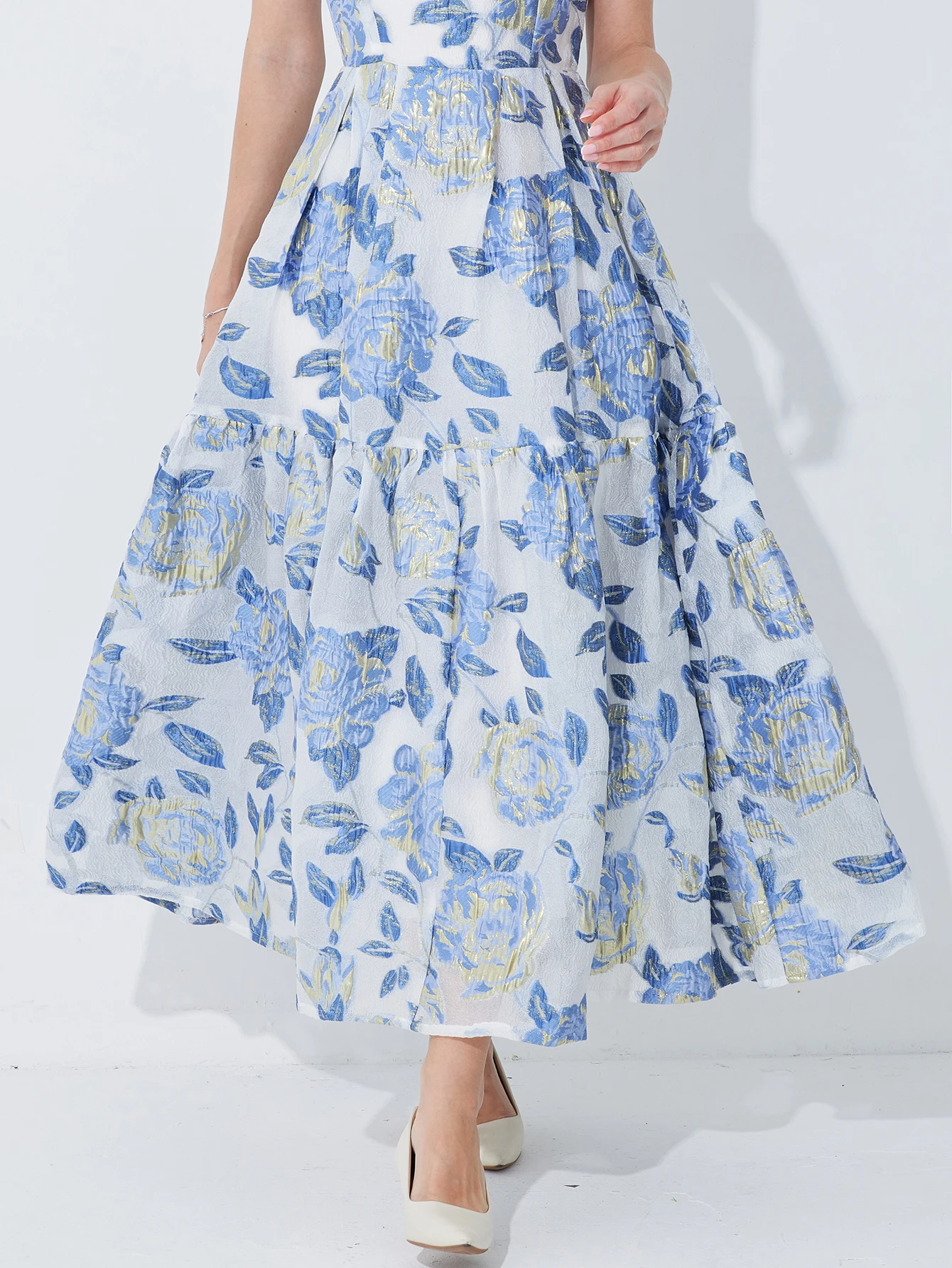 DEVCHATA Elegant Organza Maxi Dress Women Sleeveless Boho Summer Beach Evening Party Vestido