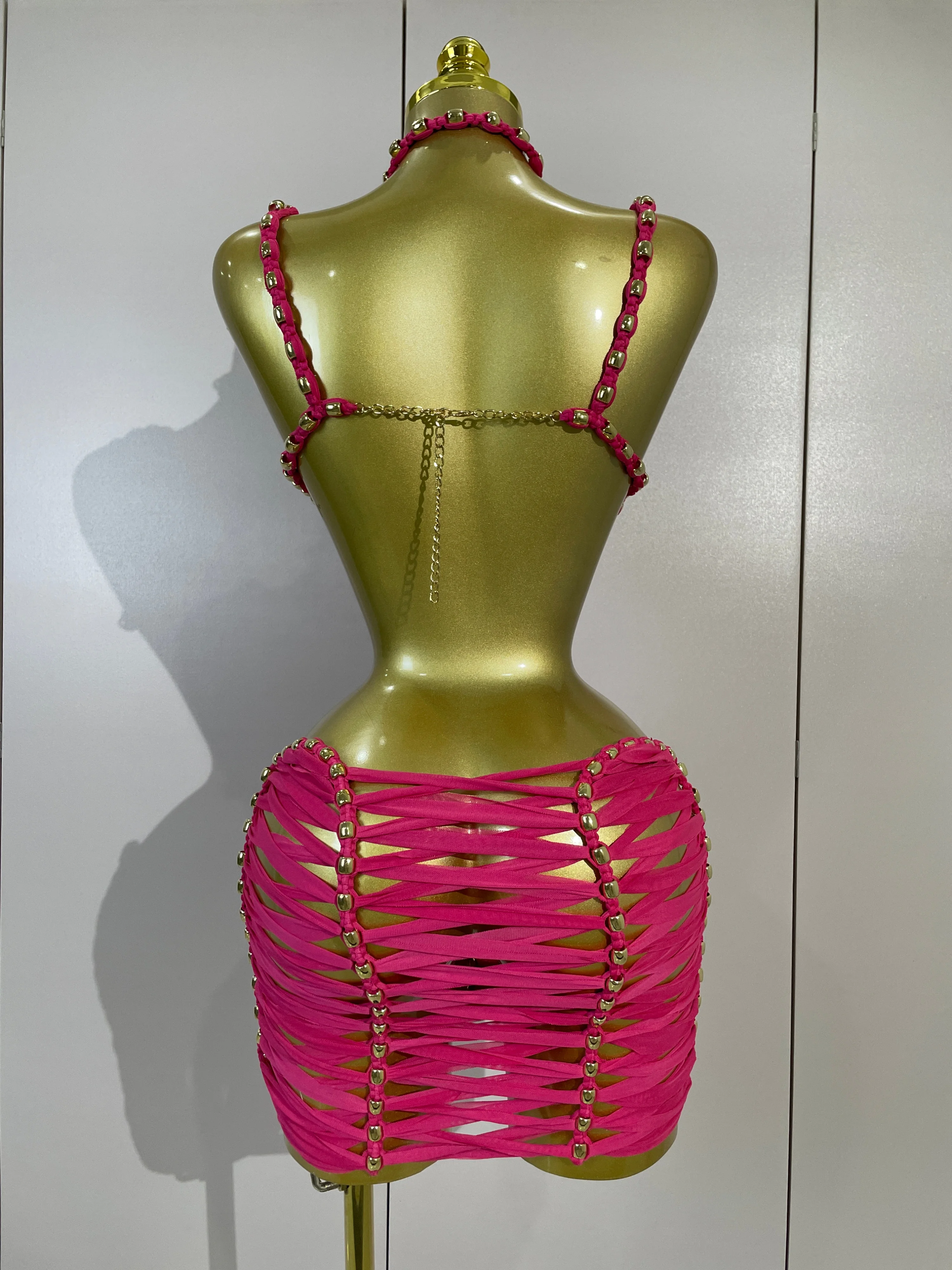 Sexy Black Halter Neck Perspective Hollow Mini Dresses 2026 Women Summer Backless Nightclub Party Evening Club Performance Dress