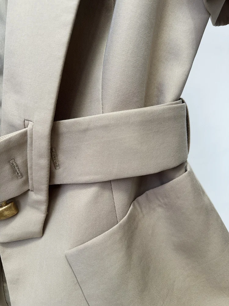 HIGH STREET Newest Fashion 2026 Designer Jacket Women's Short Sleeve Belted Casual Blazer