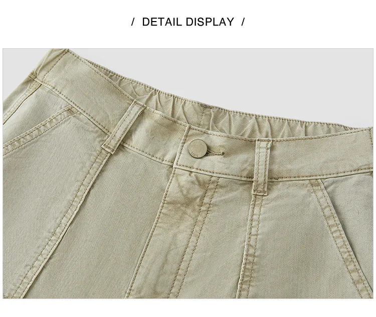 Semir Women Pants Denim Drawstring Cool Feeling Loose Workwear American Street Style Cool Wide Leg 2026 Summer Fashion Top