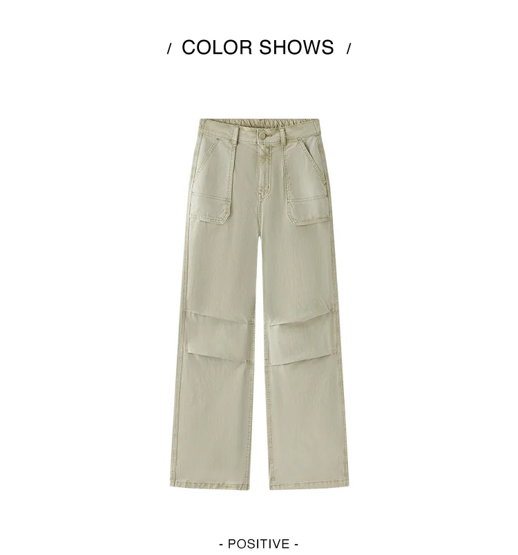 Semir Women Pants Denim Drawstring Cool Feeling Loose Workwear American Street Style Cool Wide Leg 2026 Summer Fashion Top