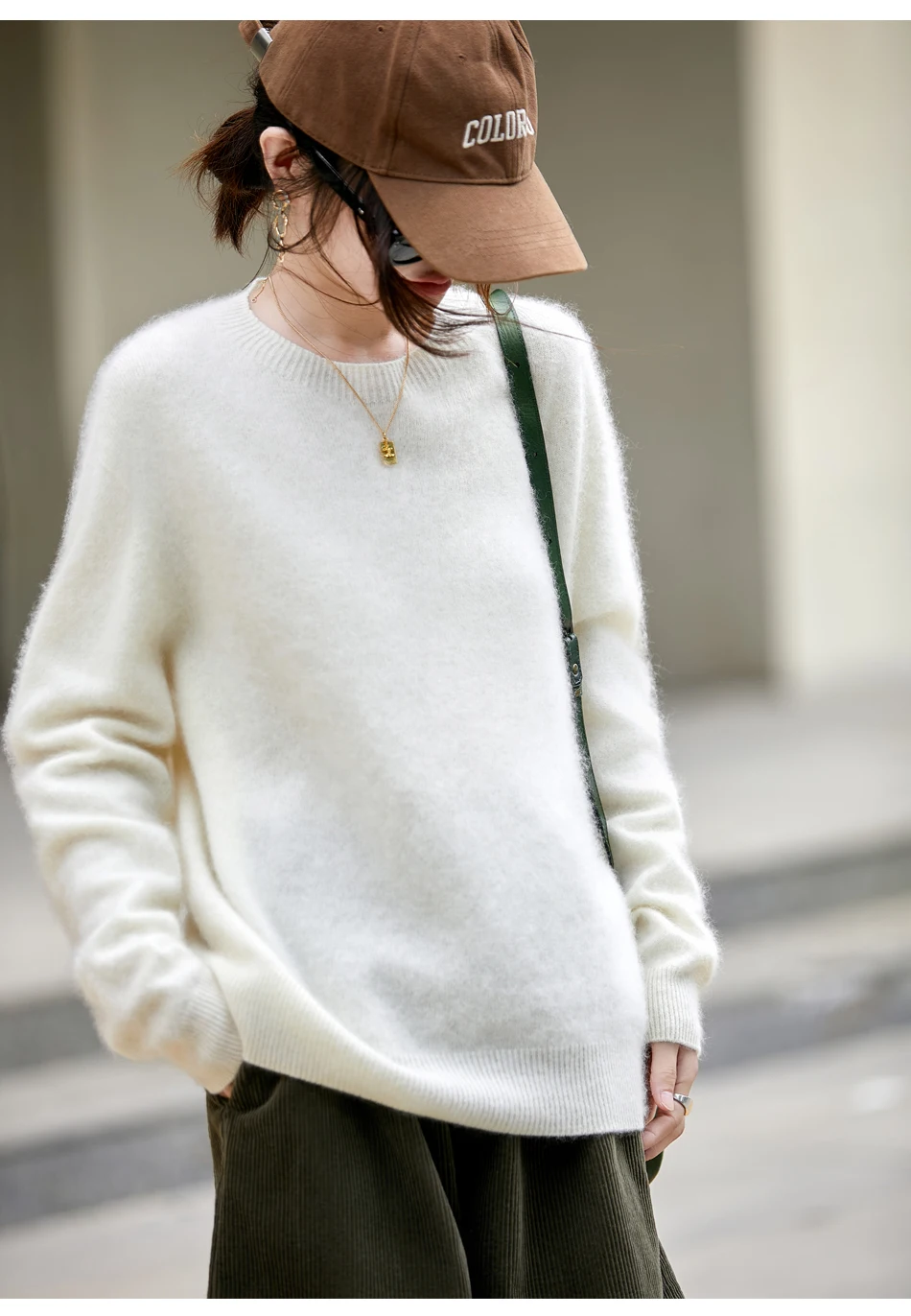 WinvyNee Women's Clothing Brushed Wool O Neck Pink Causal Sweaters Soft Solid Knitted Tops Pullovers Jumpers Winter A1713001