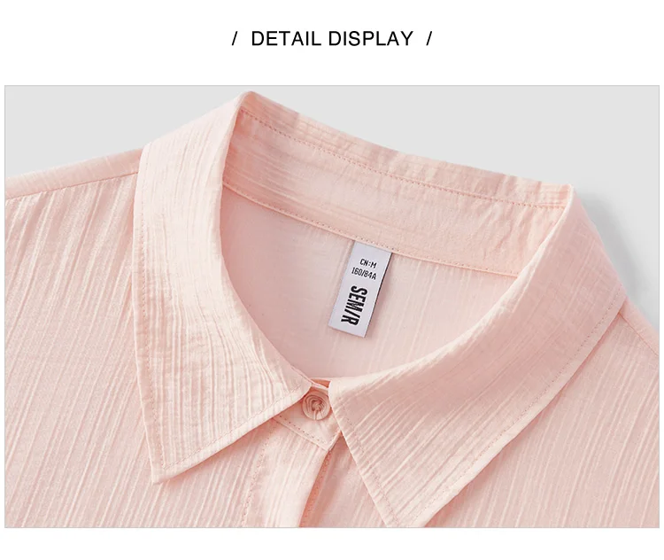 Semir Women Shirt Textured 2026 Loose Fit Two Piece Set Urban Casual Everyday Style Soft Comfortable Daily Wear