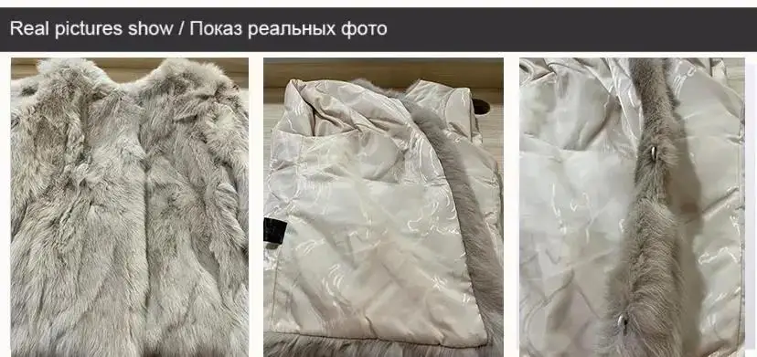 2025 New Women's Real Rabbit Fur Coat High-waist Round Collar Cardigan Long-sleeved Slim Fit Rabbit Jacket Women Fashion Coat