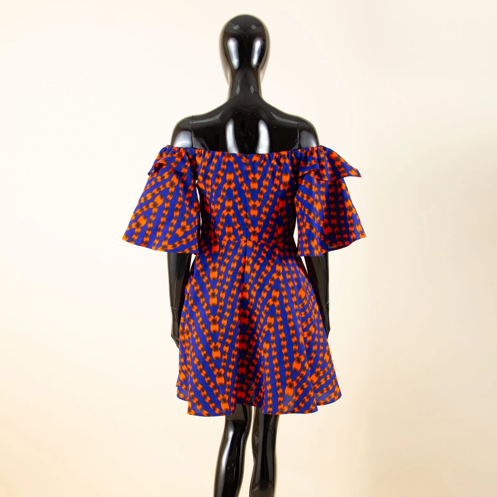 Women`s Dresses African Clothes Off Shoulder High Waist Elegant Dress Women's Sexy Casual Party Mini Dress Print Attire A2225019