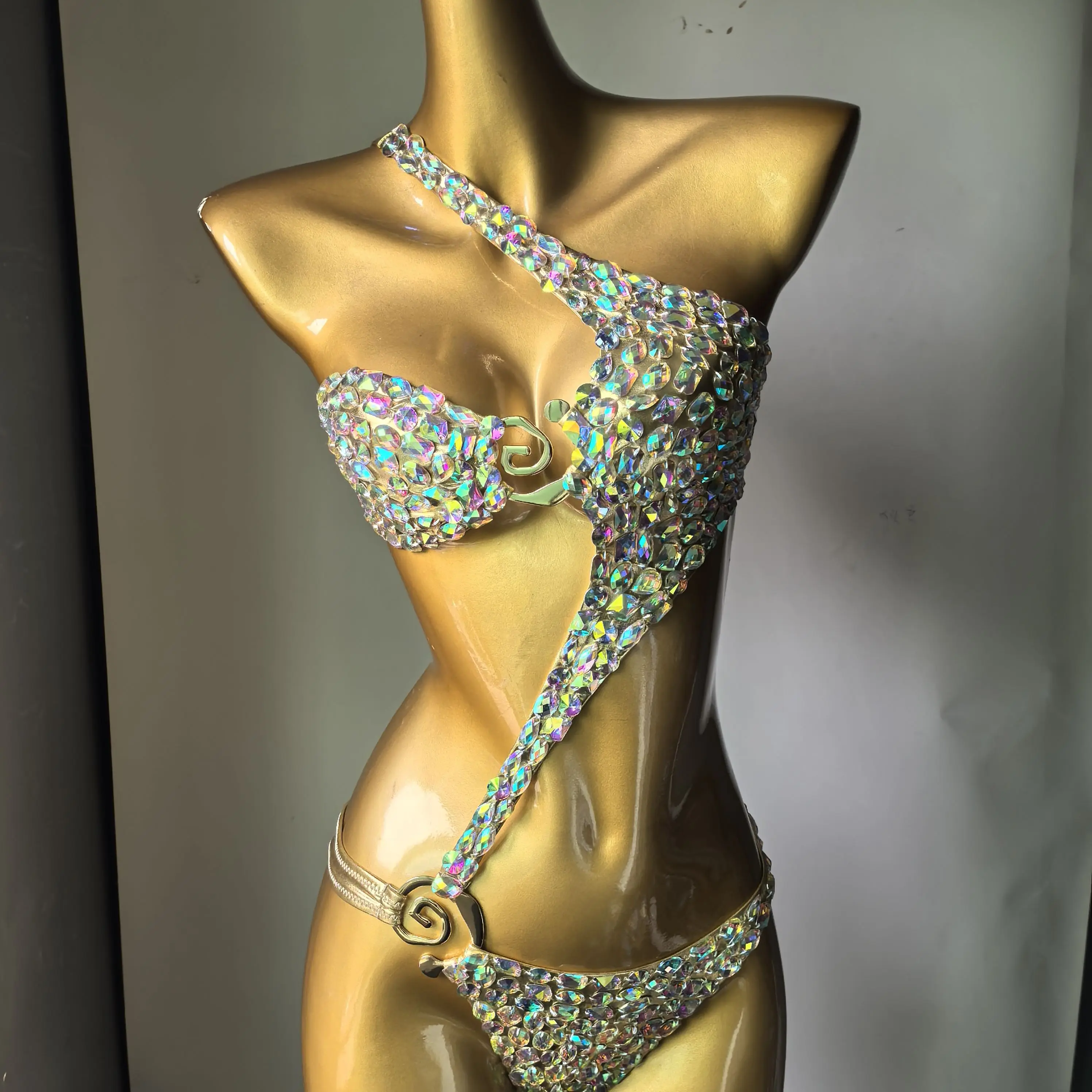 2025 newest fashion swimsuit bar bikinidiamond bikini crystal bar bikini swimsuit handmade bar bikini diamond bikini swimsuit