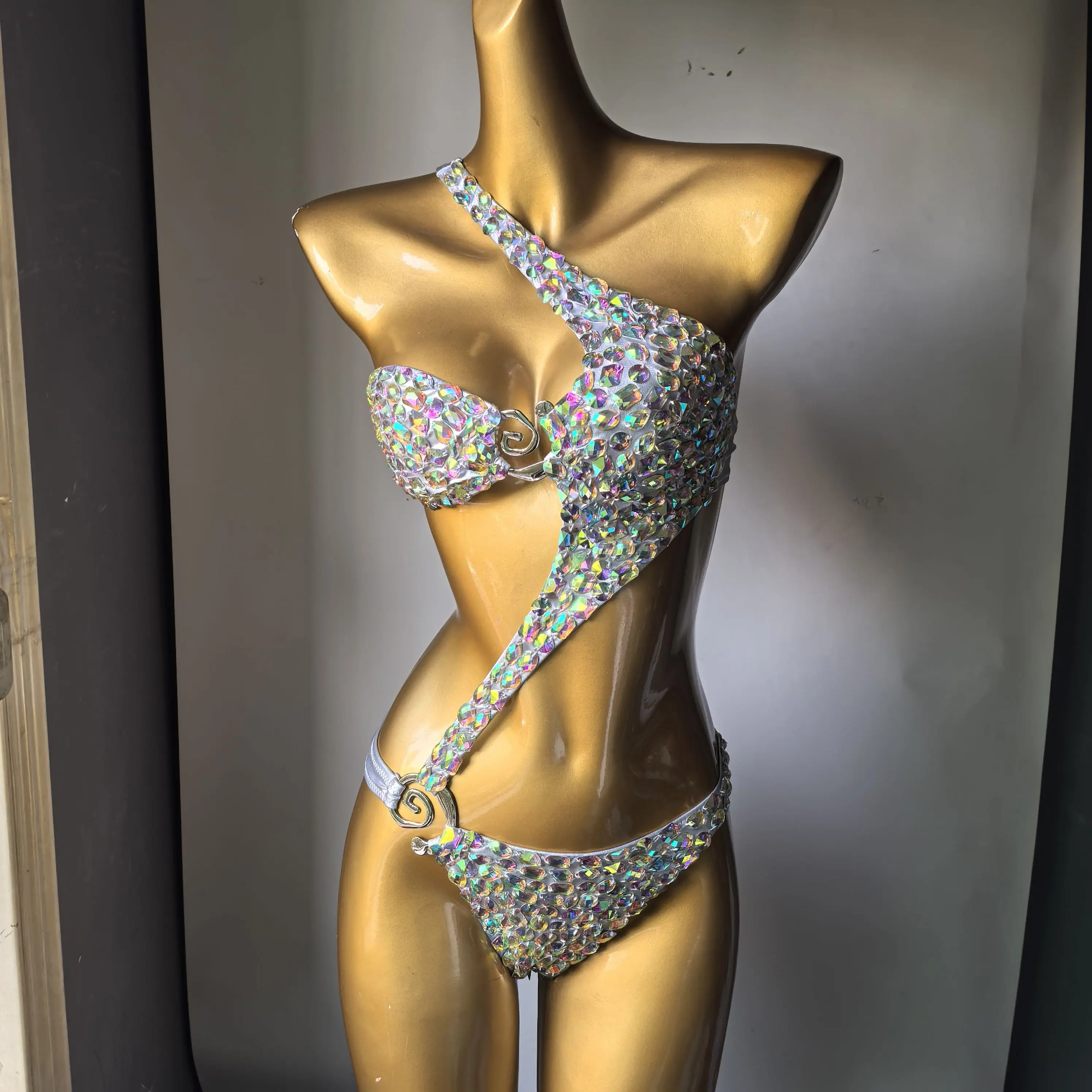 2025 newest fashion swimsuit bar bikinidiamond bikini crystal bar bikini swimsuit handmade bar bikini diamond bikini swimsuit
