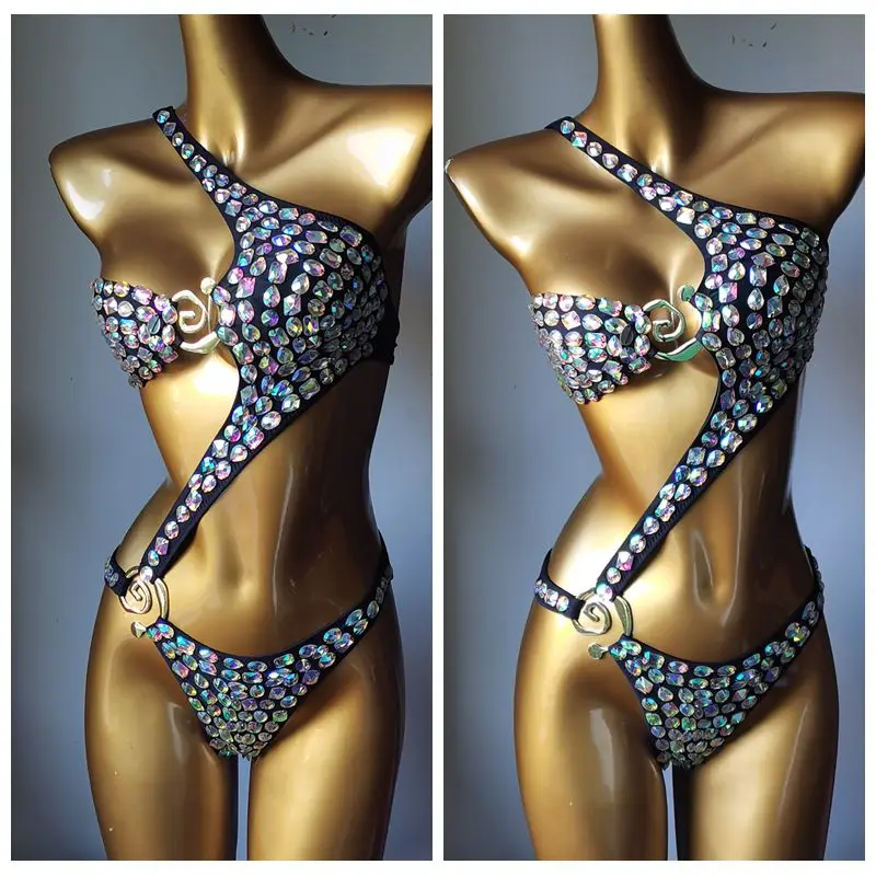 2025 newest fashion swimsuit bar bikinidiamond bikini crystal bar bikini swimsuit handmade bar bikini diamond bikini swimsuit
