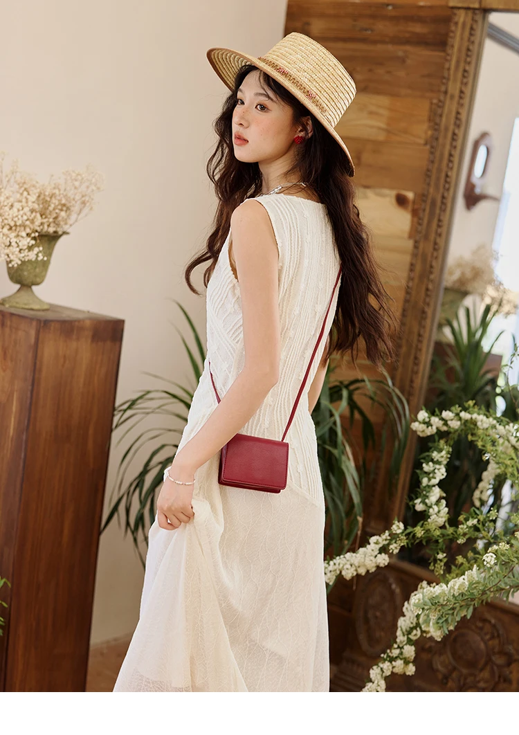 MISHOW Asymmetric Lace Fishtail Dress 2026 Summer Flower Embroidery Sleeveless Elegant Dress Round Neck Long Dresses MXE35L2301