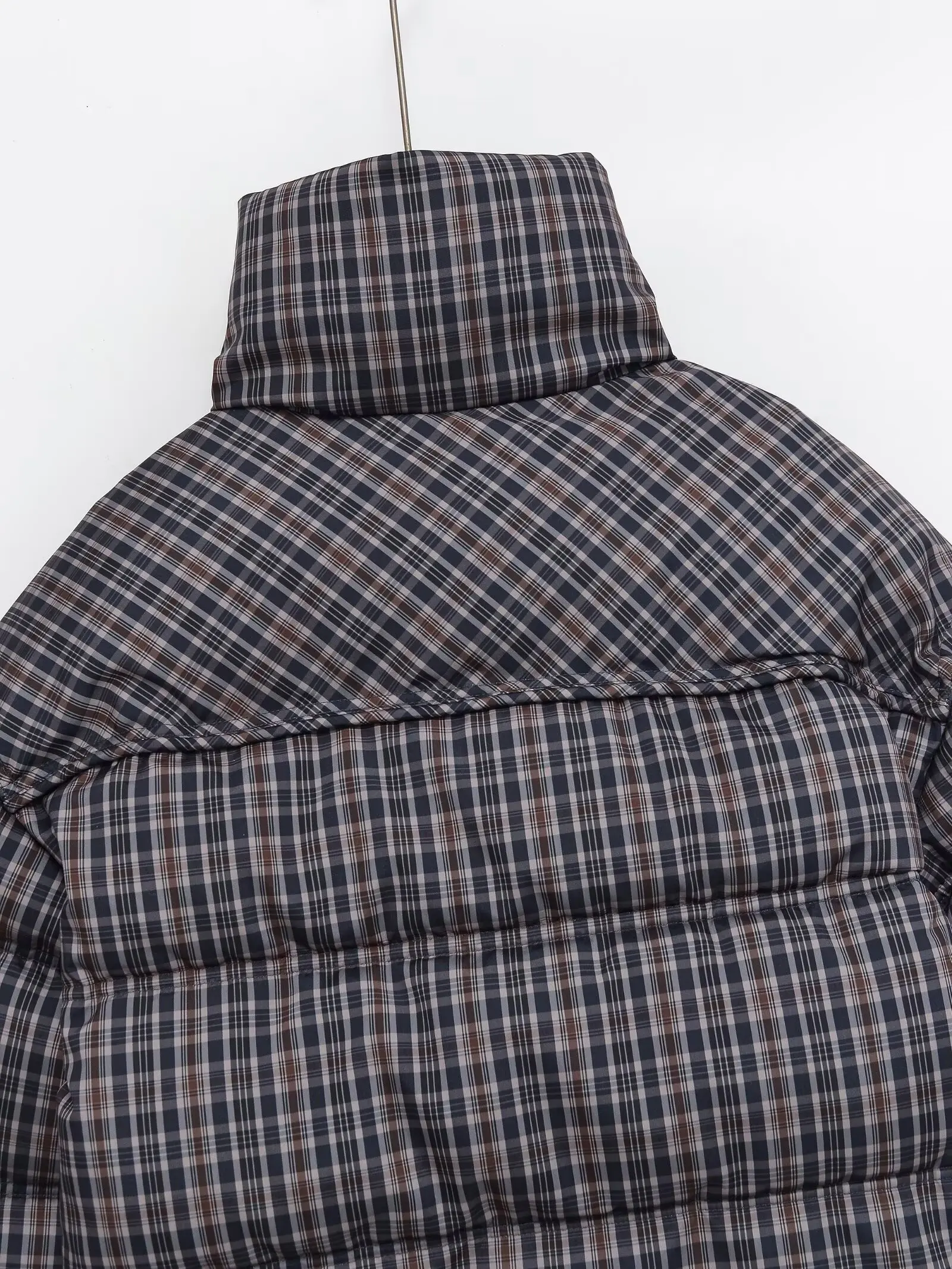 CharmChant Stand-Collar Plaid Puffer Jacket for Women Winter 2025 Padding Coat Female New in Coats Warm Check Outerwears Parkas