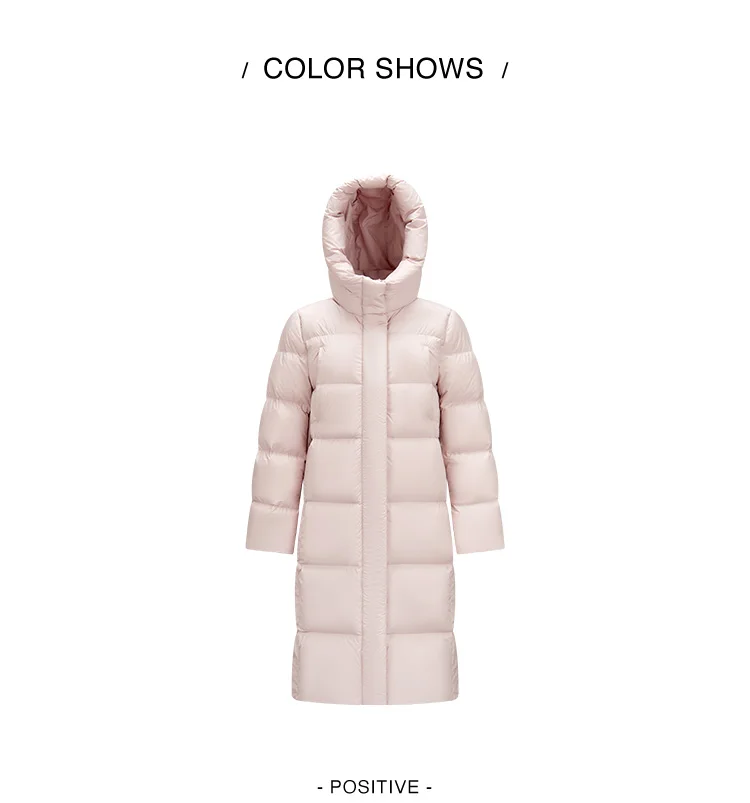 Semir Long Down Jacket Women Waterproof Hooded Coat 2025 Winter New Loose Girls' Jacket Multi-Color Thicken Windbrake Down Coat