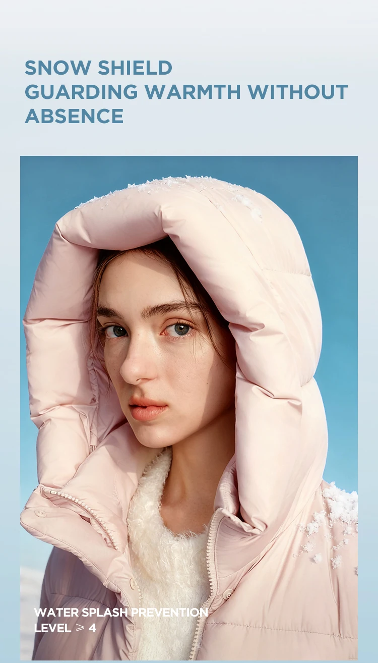 Semir Long Down Jacket Women Waterproof Hooded Coat 2025 Winter New Loose Girls' Jacket Multi-Color Thicken Windbrake Down Coat
