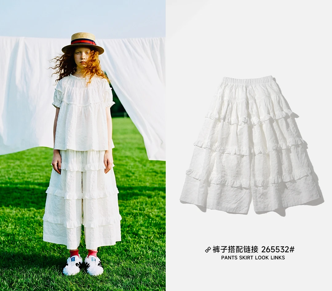 imakokoni original summer white bubble shirt for women's artistic three-dimensional texture pleated round neck shirt 265533