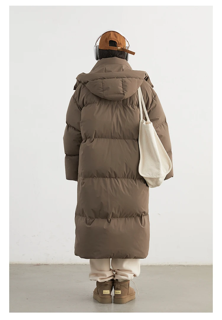 CHIC VEN Fashion Women Down Coats Hooded Thick Loose Solid Female 90 White Duck Down Jacket Ladies Topcoat Autumn Winter 2025
