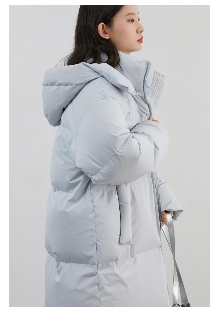 CHIC VEN Fashion Women Down Coats Hooded Thick Loose Solid Female 90 White Duck Down Jacket Ladies Topcoat Autumn Winter 2025