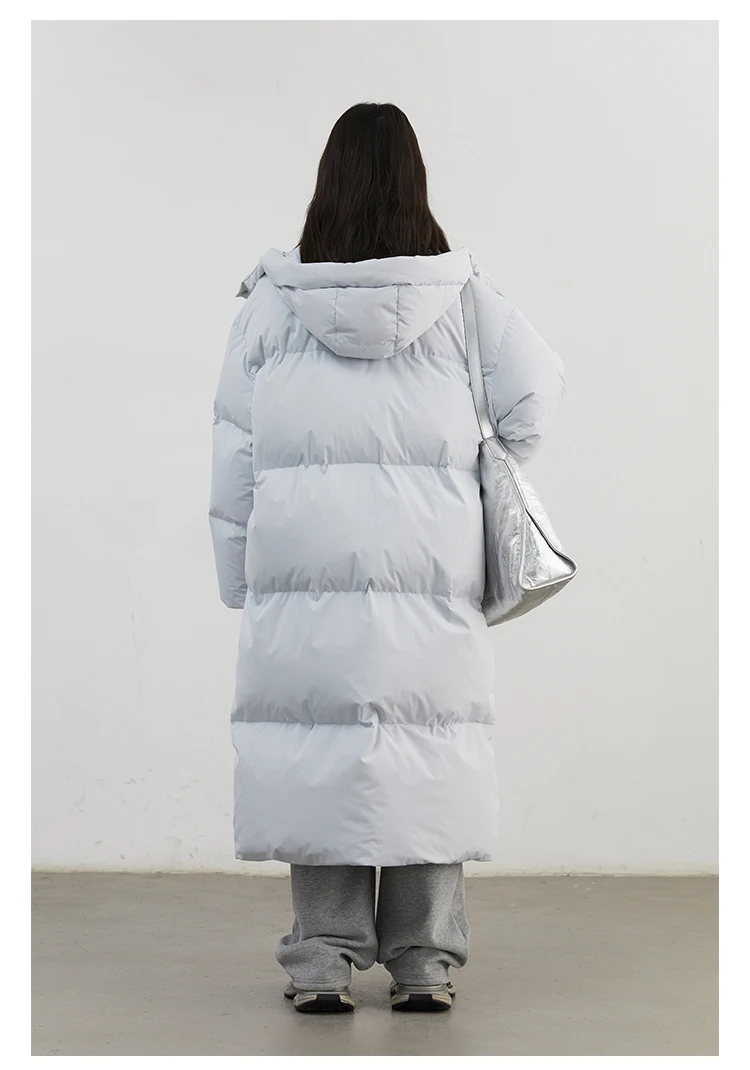 CHIC VEN Fashion Women Down Coats Hooded Thick Loose Solid Female 90 White Duck Down Jacket Ladies Topcoat Autumn Winter 2025