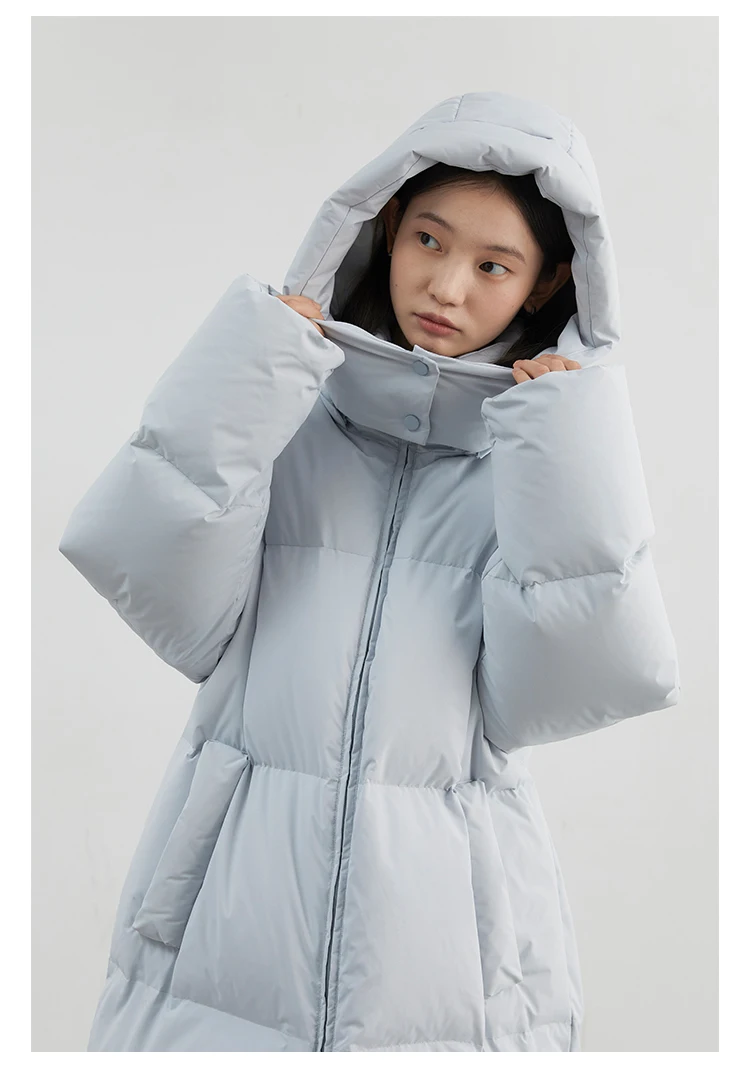 CHIC VEN Fashion Women Down Coats Hooded Thick Loose Solid Female 90 White Duck Down Jacket Ladies Topcoat Autumn Winter 2025