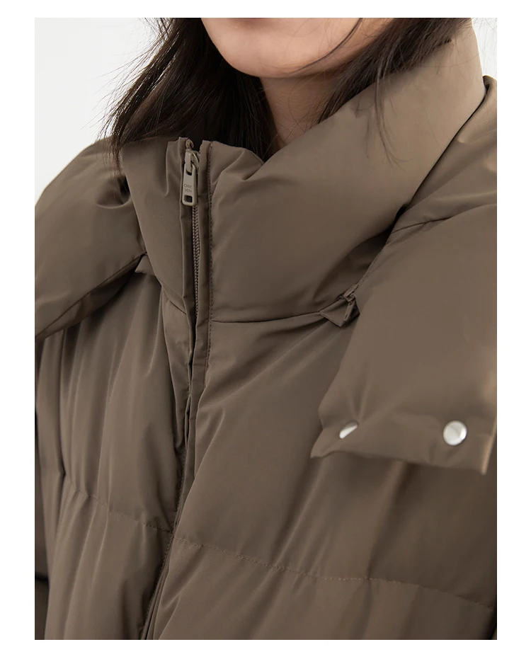 CHIC VEN Fashion Women Down Coats Hooded Thick Loose Solid Female 90 White Duck Down Jacket Ladies Topcoat Autumn Winter 2025