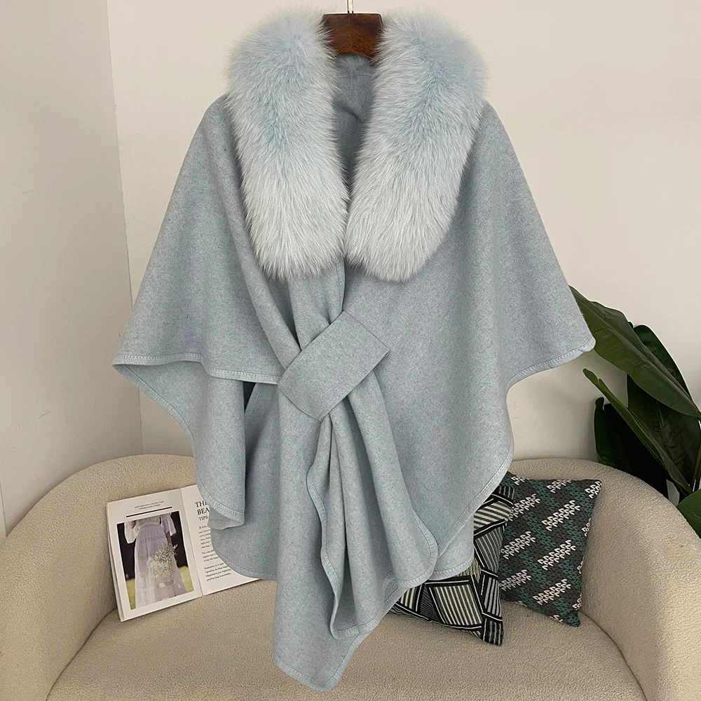 Spring Lanket Scarf Female Real Fur Coat Women Cloak Poncho Winter Warm Shawl Designer Thickening BPashmina Cape Stole Fur Coats