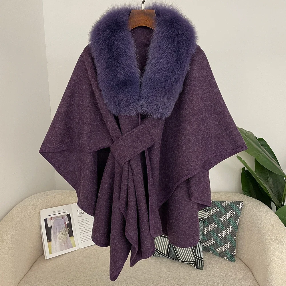 Spring Lanket Scarf Female Real Fur Coat Women Cloak Poncho Winter Warm Shawl Designer Thickening BPashmina Cape Stole Fur Coats
