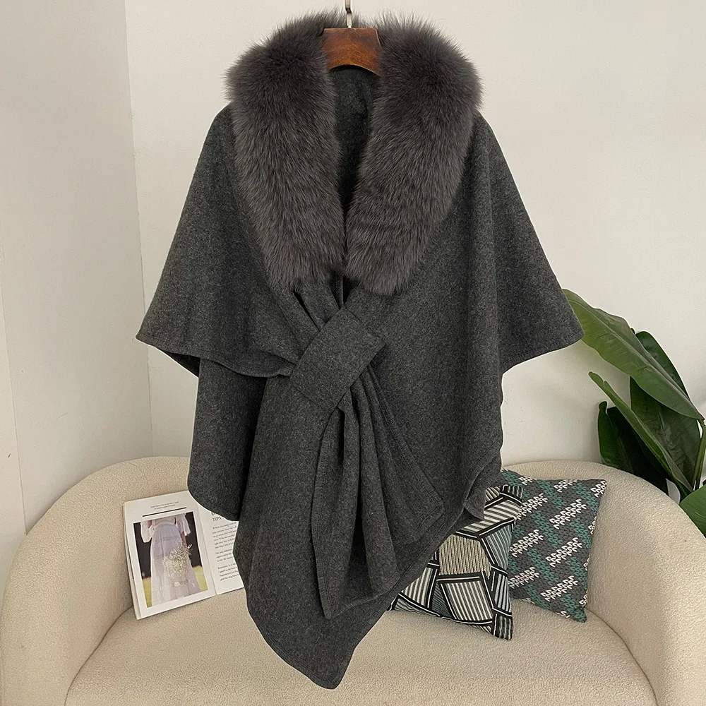 Spring Lanket Scarf Female Real Fur Coat Women Cloak Poncho Winter Warm Shawl Designer Thickening BPashmina Cape Stole Fur Coats