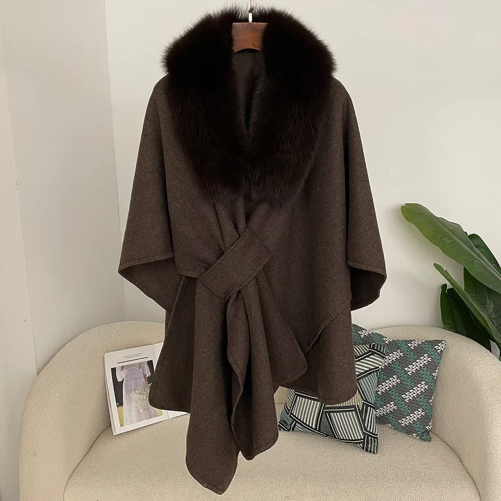 Spring Lanket Scarf Female Real Fur Coat Women Cloak Poncho Winter Warm Shawl Designer Thickening BPashmina Cape Stole Fur Coats