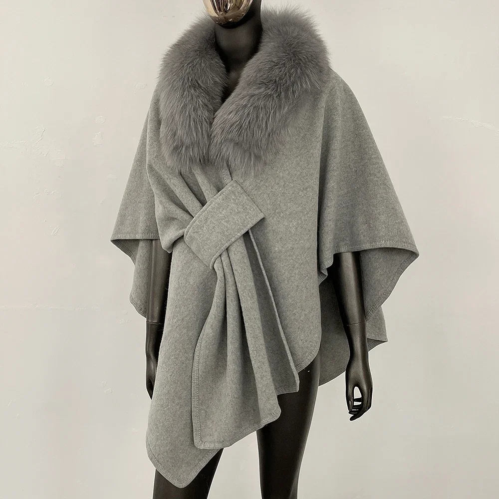 Spring Lanket Scarf Female Real Fur Coat Women Cloak Poncho Winter Warm Shawl Designer Thickening BPashmina Cape Stole Fur Coats