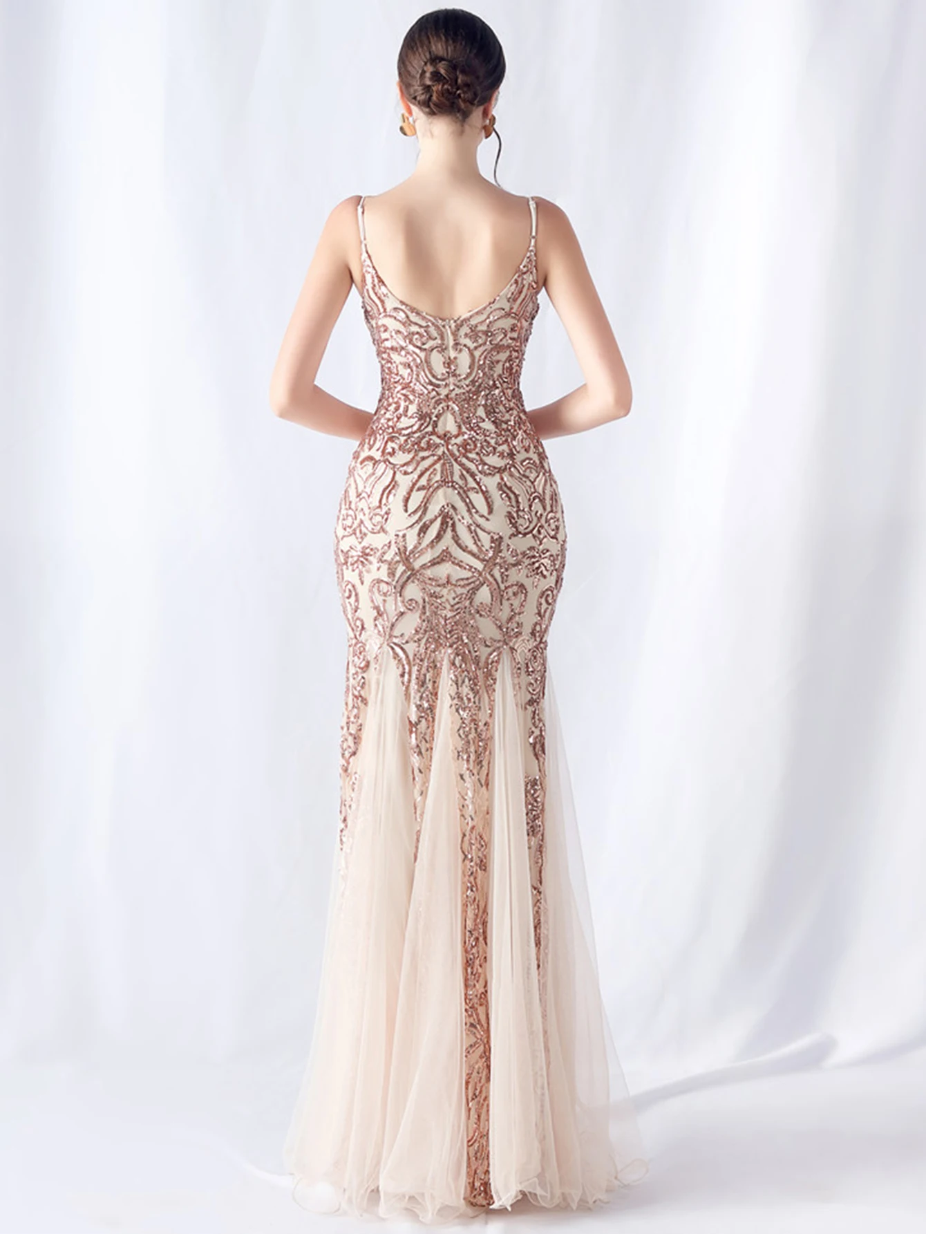 Sexy Elegant Long Wedding Evening Dresses for Women 2026 Mesh Birthday Party Dresses Woman Pink Maxi Sequin Summer Dress Vestido