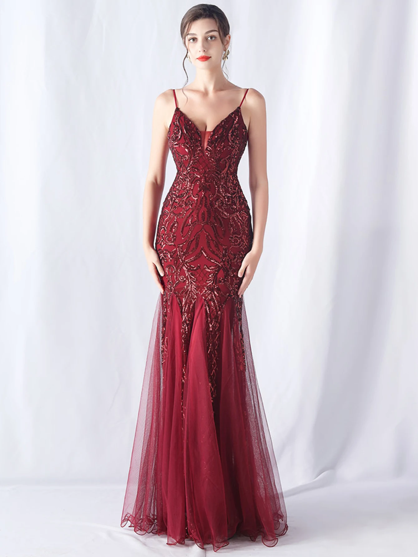Sexy Elegant Long Wedding Evening Dresses for Women 2026 Mesh Birthday Party Dresses Woman Pink Maxi Sequin Summer Dress Vestido