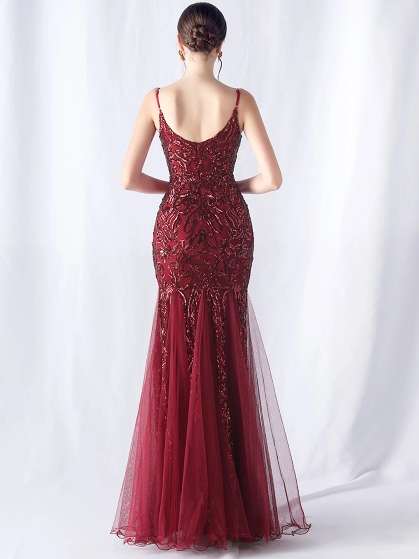 Sexy Elegant Long Wedding Evening Dresses for Women 2026 Mesh Birthday Party Dresses Woman Pink Maxi Sequin Summer Dress Vestido