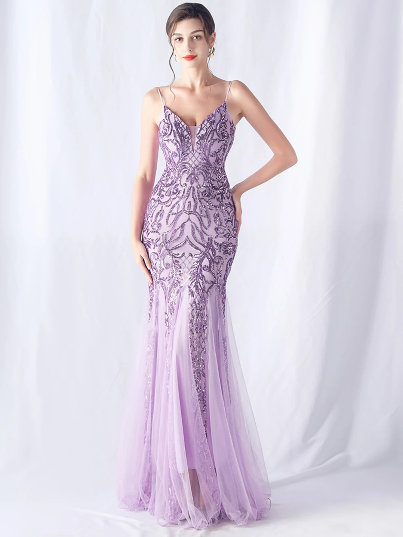 Sexy Elegant Long Wedding Evening Dresses for Women 2026 Mesh Birthday Party Dresses Woman Pink Maxi Sequin Summer Dress Vestido
