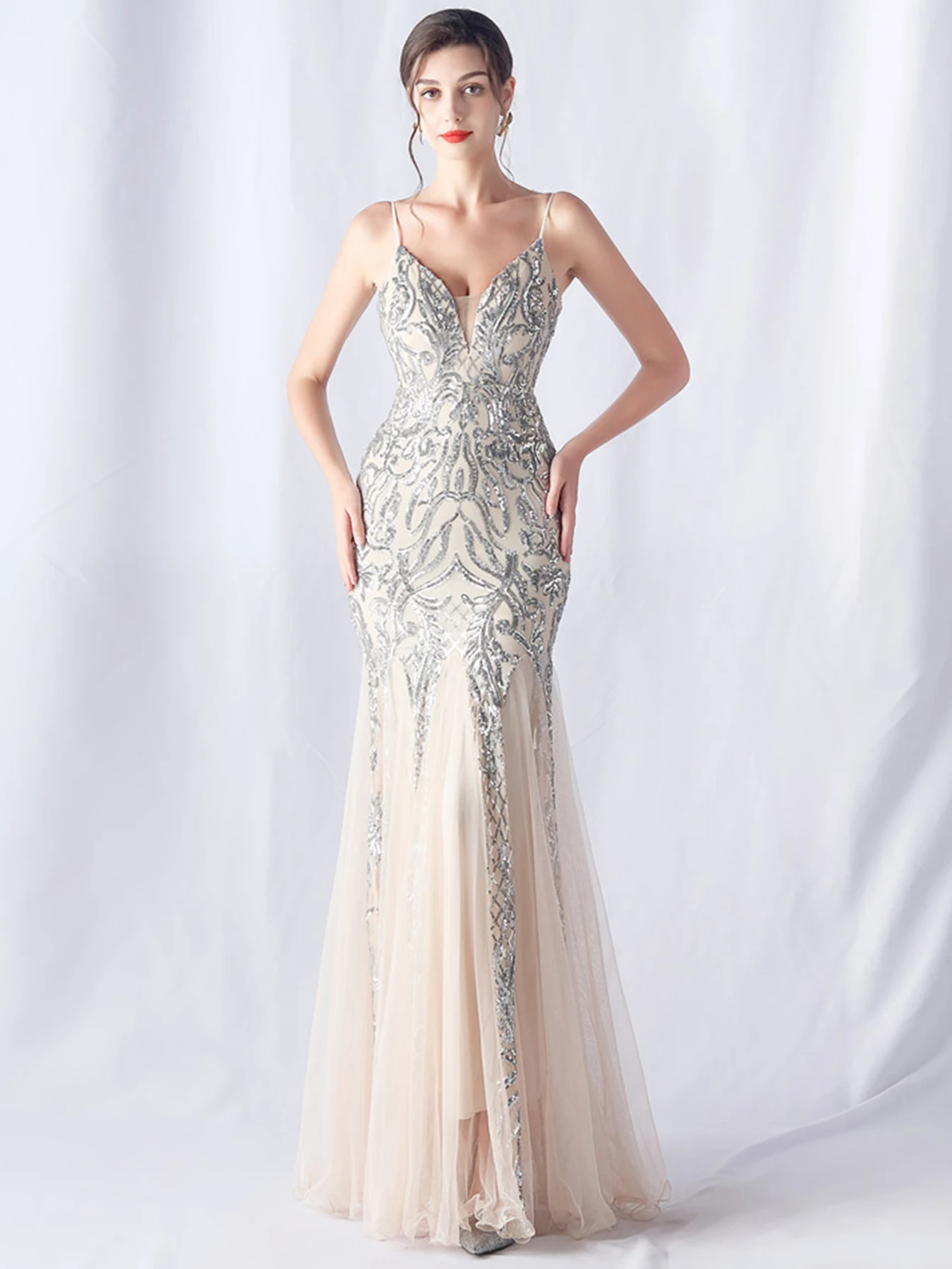 Sexy Elegant Long Wedding Evening Dresses for Women 2026 Mesh Birthday Party Dresses Woman Pink Maxi Sequin Summer Dress Vestido