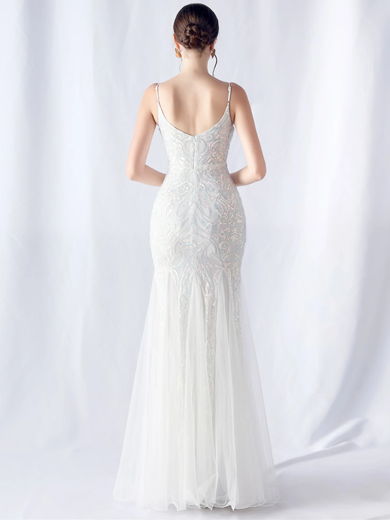 Sexy Elegant Long Wedding Evening Dresses for Women 2026 Mesh Birthday Party Dresses Woman Pink Maxi Sequin Summer Dress Vestido