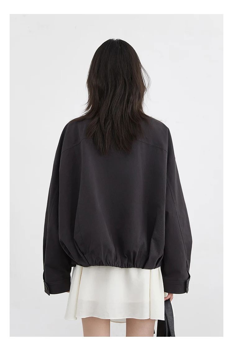CHIC VEN Fashion Women Jackets Streetwear Casual Solid Retro Stand Up Collar Short Coat Girl Top Autumn Winter 2025