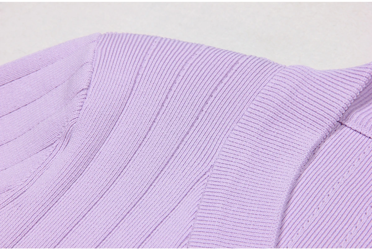 SML Black And White High-quality Fashionable Elastic Knitted Fabric Button Decoration Short Sleeved Slim Fitting Women's T-shirt
