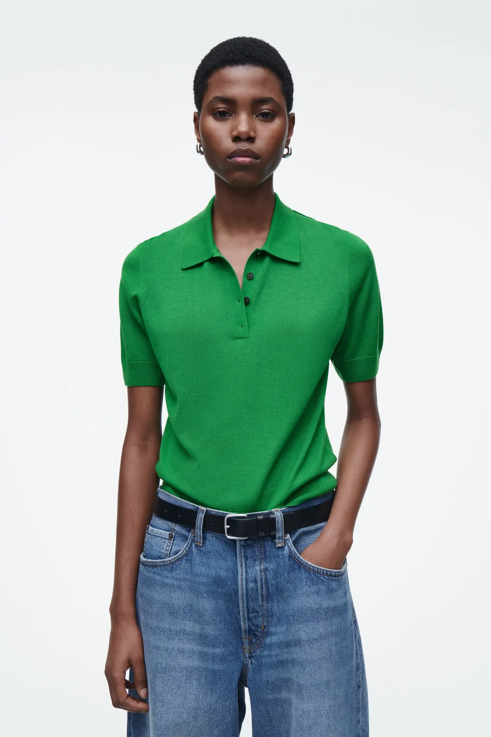 XIMIAN APPAREL 2026 YAZHIMEI cos spring new style of Ladies' casual fashionable and slim-fitting grey wool blend POLO shirt