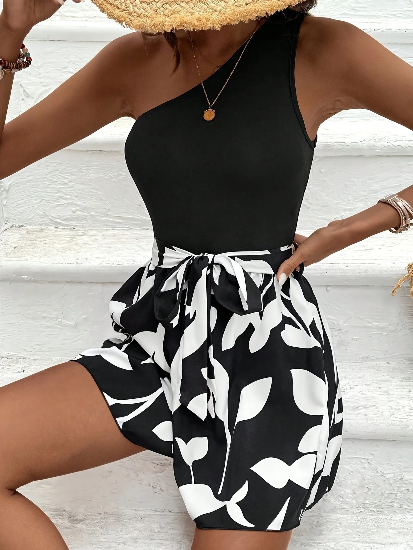 Sexy off shoulder sleeveless women's lace up jumpsuit, elegant women's jumpsuit shorts set, summer women's clothing