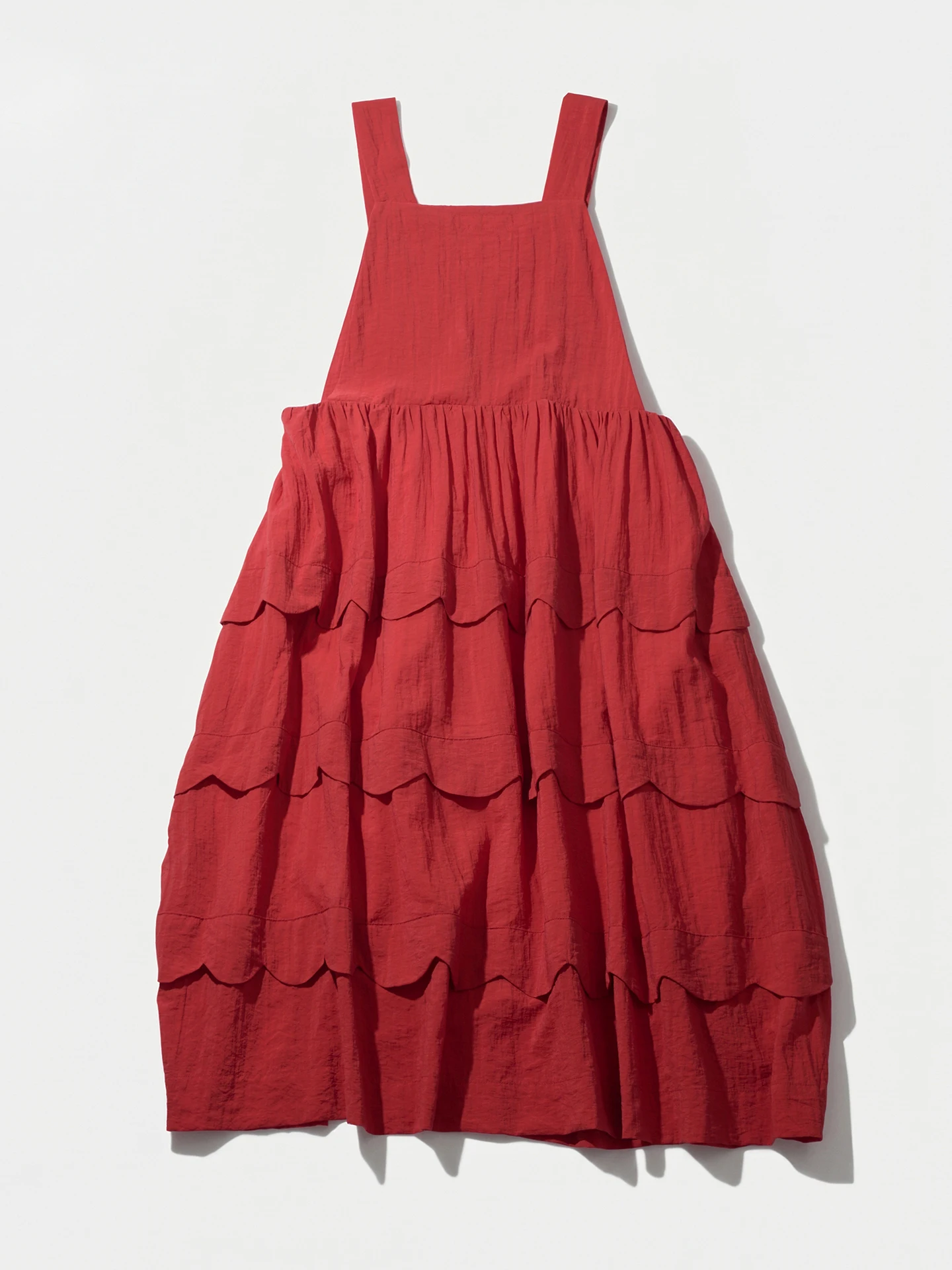 Vest casual dress for women imakokoni original summer artistic loose and versatile wave edge texture A-line skirt 265548