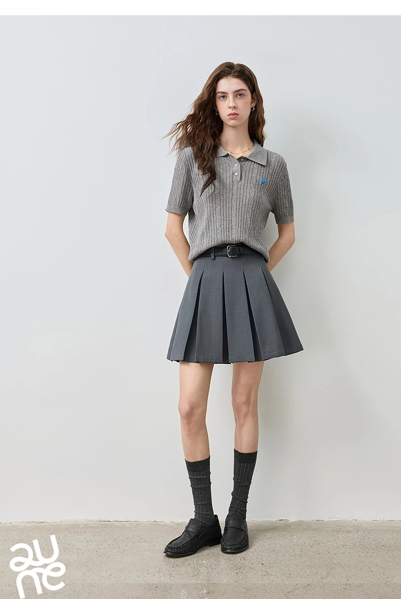 TOYOUTH Women Knit Top Summer 2026 Tianshuang Linen High Intelligence Retro Cable Knit Temperament Short Sleeve Elegant Style