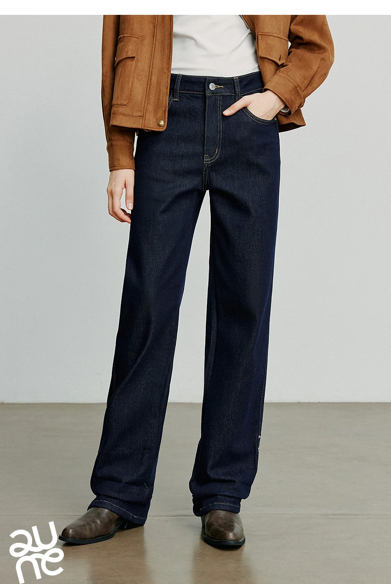 TOYOUTH Women Denim Jeans 2025 Autumn New Lyocell Rolling Up Hem Elastic and Simple Straight Leg Ankle Length Pants