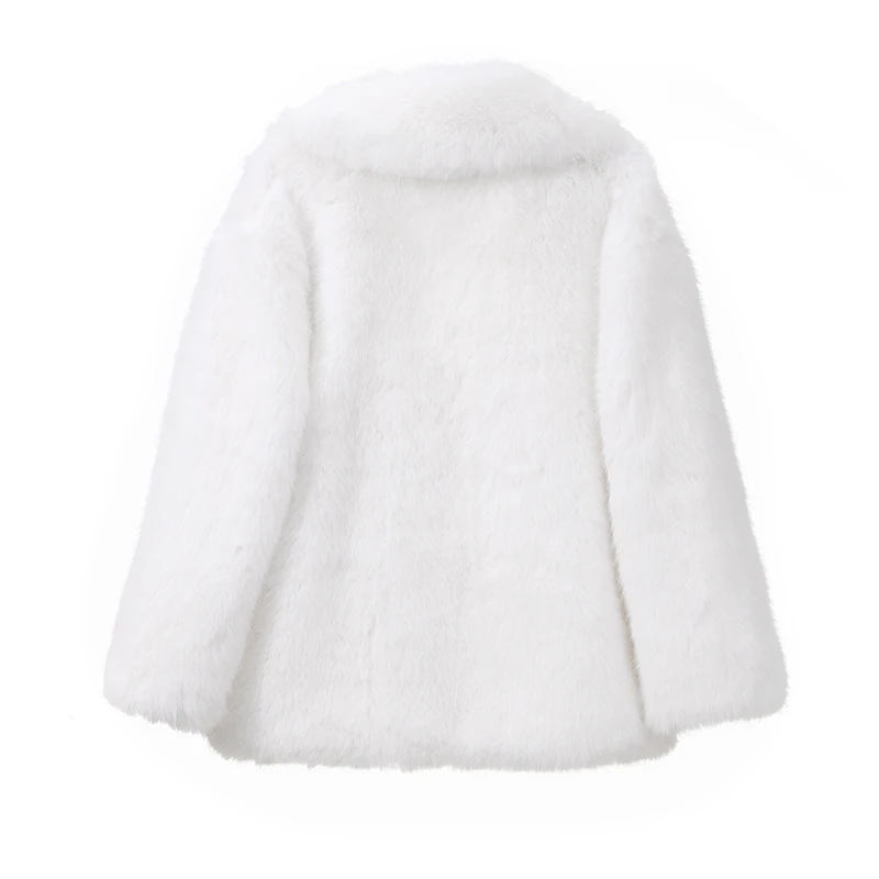 Neo Mint Women Winter 2024 High Quality Luxury Faux Fur Coat Thicken Warm Overcoat Outerwear Hot Girls Solid Long Fox Fur Jacket