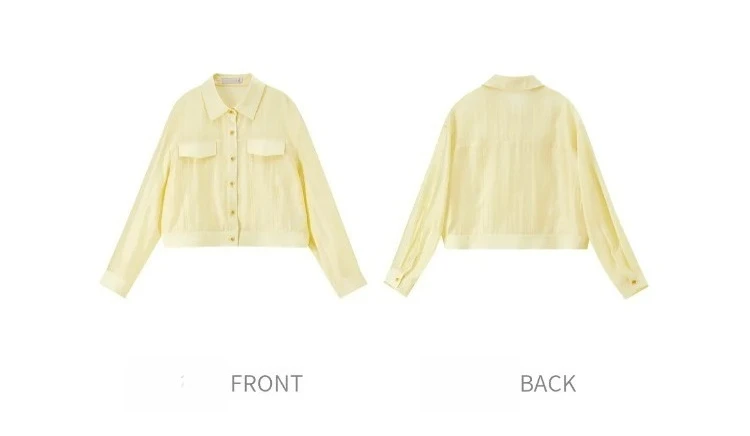 SENTUBILA Lyocell Shirt Women Sun Protection See-Through Tops 2026 Spring Summer Short Shirt Jacket Woman Shackets Q61WF6012