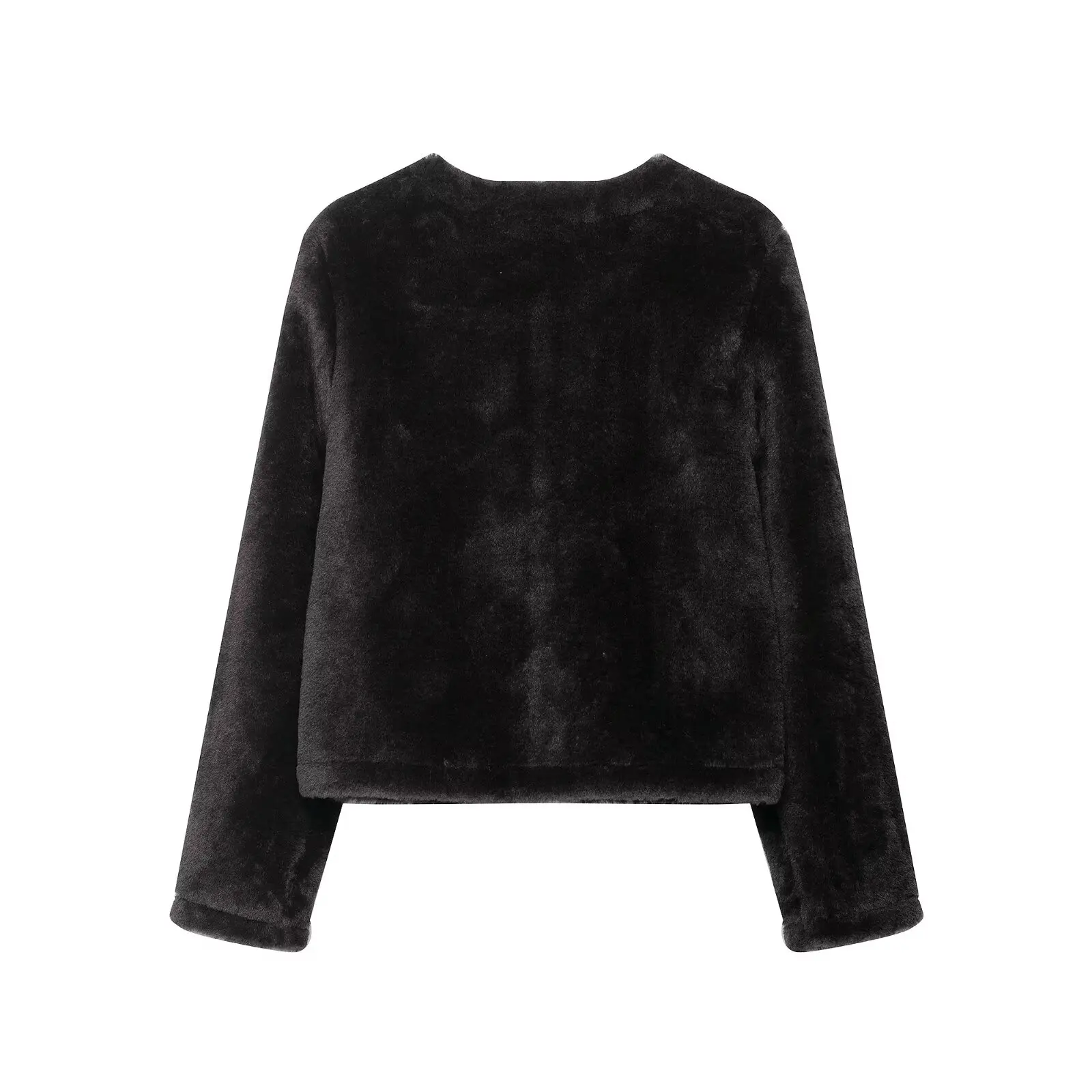 HH Women Fashion Long Sleeves Knot Buckle Pocket Decoration O-Neck Reversible Jacket Woman Winter Casual Loose Street Short Coat