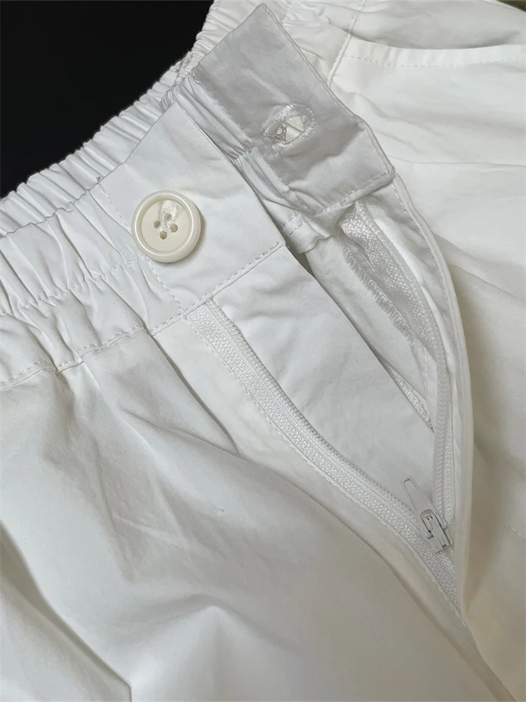 HanOrange 2026 Summer Fashion Simple High Waist Wide Leg Pants Women Loose Thin Casual Silhouette Trousers Female Vintage